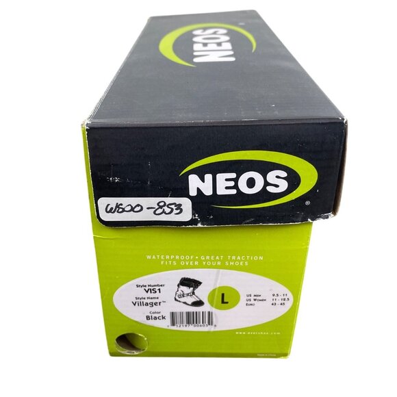 Neos Black Waterproof Protective Traction Overshoe Boots Size L - Picture 10 of 10